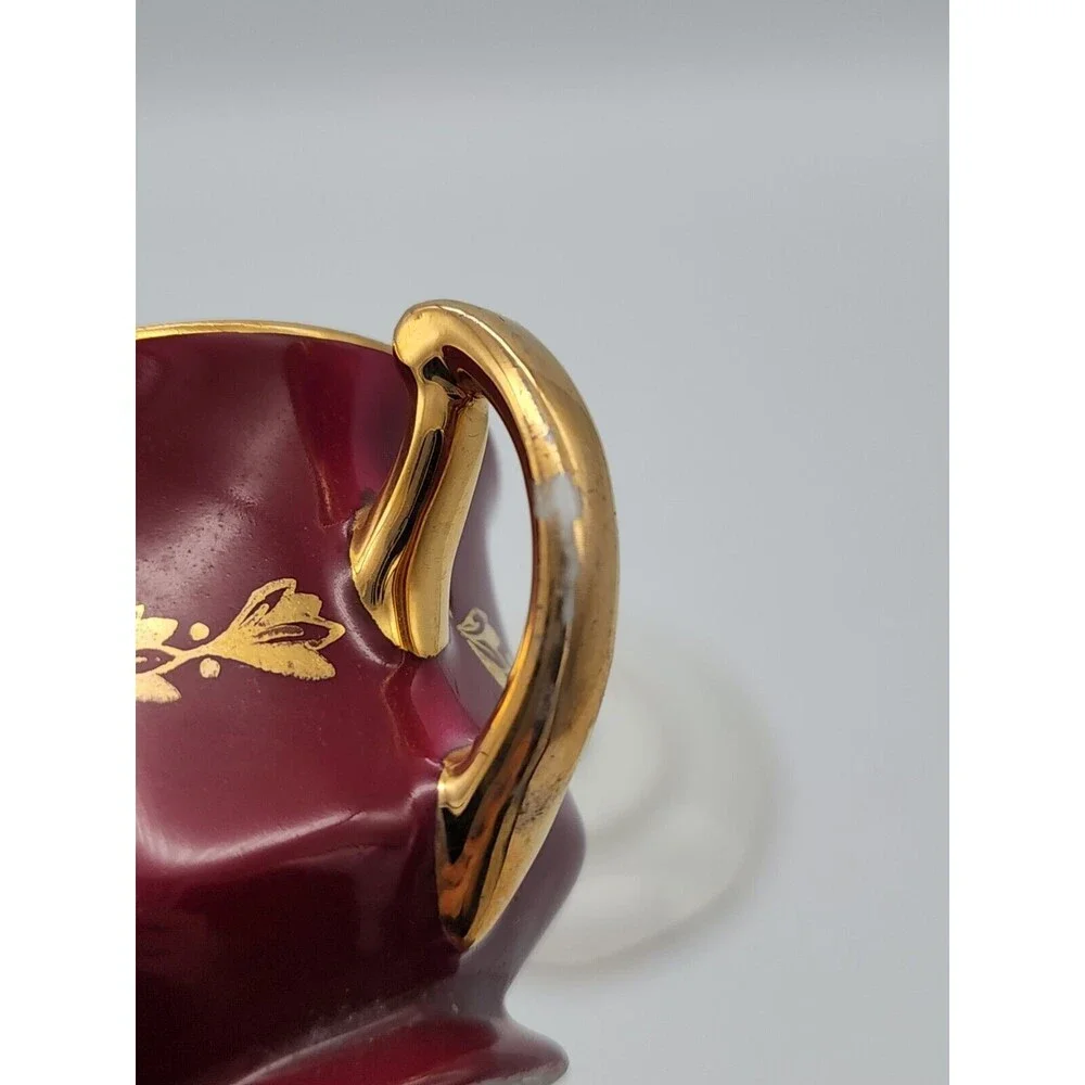 AJ Co Demitasse Teacup & Saucer made in Czechoslovakia Art Nouveau